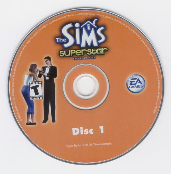 The Sims Superstar Expansion Pack Disc 1-2 Microsoft Windows PC CD-PC Gamez USA