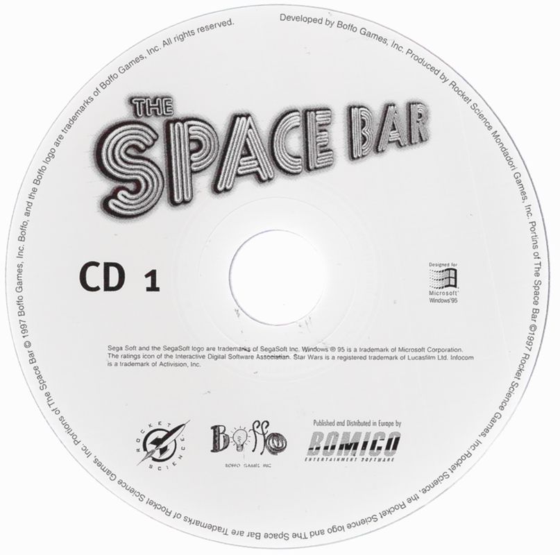 The Space Bar Disc 1-3 Microsoft Windows PC CD-PC Gamez USA