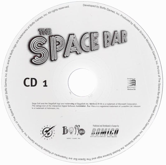 The Space Bar Disc 1-3 Microsoft Windows PC CD-PC Gamez USA