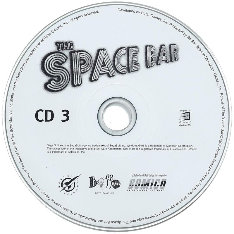 The Space Bar Disc 1-3 Microsoft Windows PC CD-PC Gamez USA