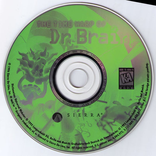 The Time Warp of Dr. Brain Microsoft Windows PC CD-PC Gamez USA