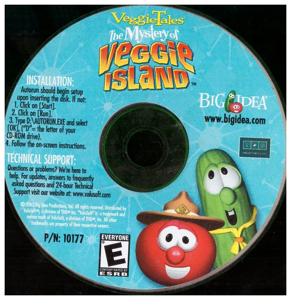 VeggieTales The Mystery of Veggie Island Microsoft Windows PC CD-PC Gamez USA