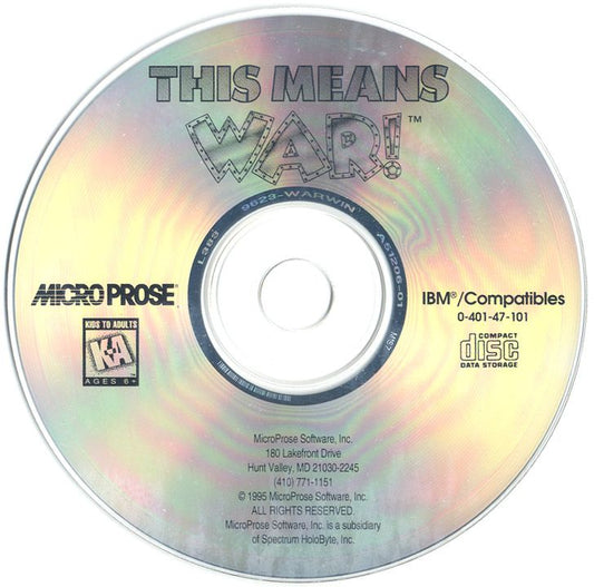 This Means War! Microsoft Windows PC CD-PC Gamez USA