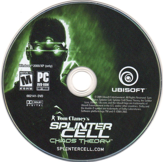 Tom Clancy's Splinter Cell Chaos Theory Microsoft Windows PC CD-PC Gamez USA