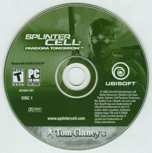 Tom Clancy's Splinter Cell Pandora Tomorrow Disc 1-3 Microsoft Windows PC CD-PC Gamez USA