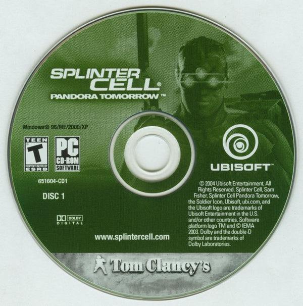 Tom Clancy's Splinter Cell Pandora Tomorrow Disc 1-3 Microsoft Windows PC CD-PC Gamez USA