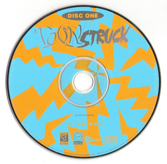 Toonstruck Disc 1-2 Microsoft Windows PC CD-PC Gamez USA