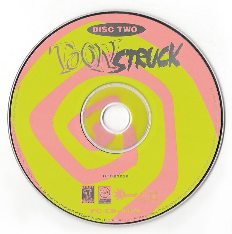 Toonstruck Disc 1-2 Microsoft Windows PC CD-PC Gamez USA