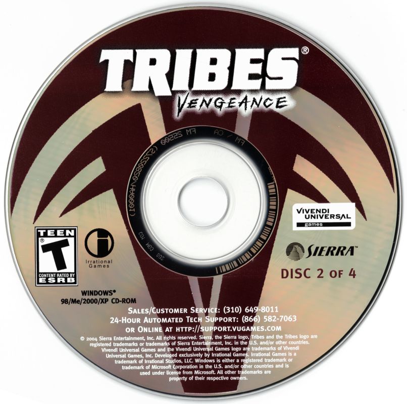 Tribes Vengeance Disc 1-4 Microsoft Windows PC CD-PC Gamez USA