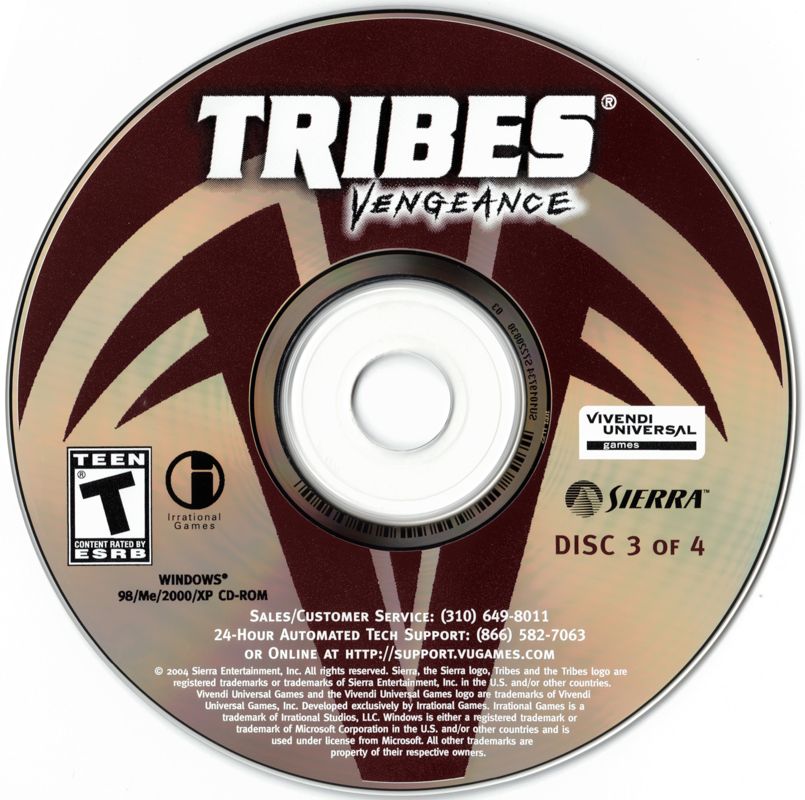 Tribes Vengeance Disc 1-4 Microsoft Windows PC CD-PC Gamez USA