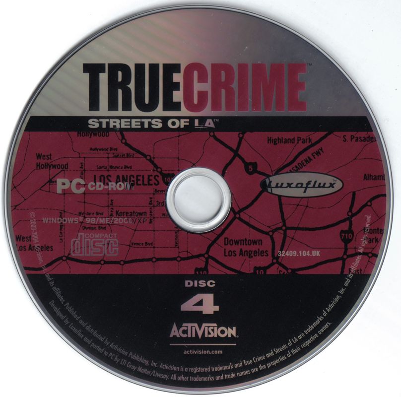 True Crime Streets of LA Disc 1-4 Microsoft Windows PC CD-PC Gamez USA