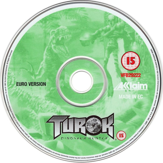 Turok: Dinosaur Hunter 1997 Microsoft Windows PC CD Acclaim-PC Gamez USA