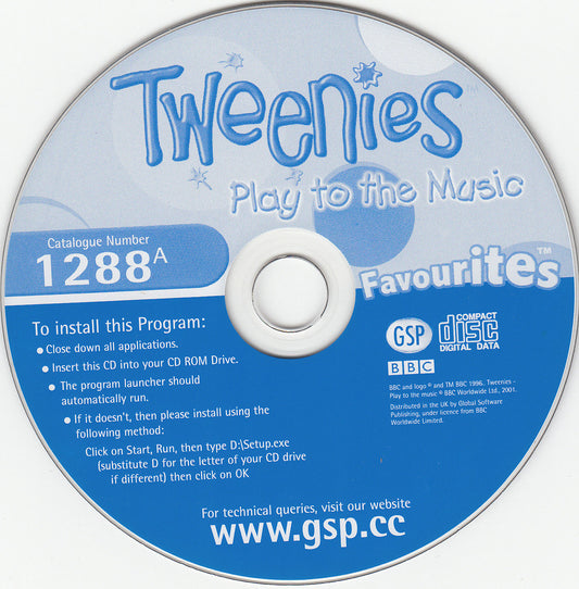 Tweenies Play to the Music Microsoft Windows PC CD-PC Gamez USA