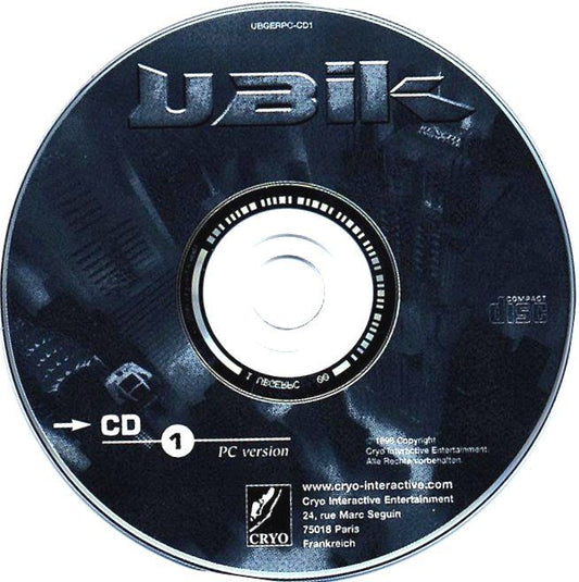 Ubik Disc 1-3 Microsoft Windows PC CD-PC Gamez USA