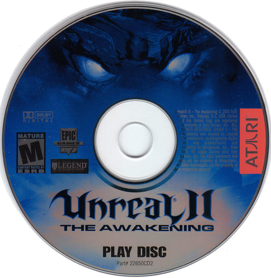 Unreal II: The Awakening Install & Play Disc Microsoft Windows PC CD-PC Gamez USA