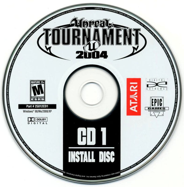 Unreal Tournament 2004 Disc 1-6 Microsoft Windows PC CD-PC Gamez USA