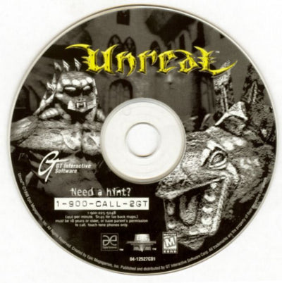 Unreal 1998 Microsoft Windows PC CD Epic Games