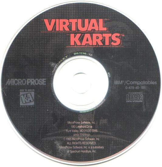 Virtual Karts Microsoft Windows PC CD-PC Gamez USA