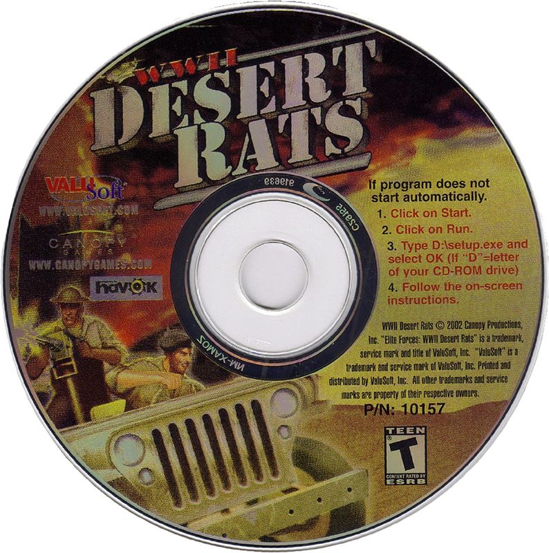 WWII Desert Rats Windows PC CD Game – PC Gamez USA