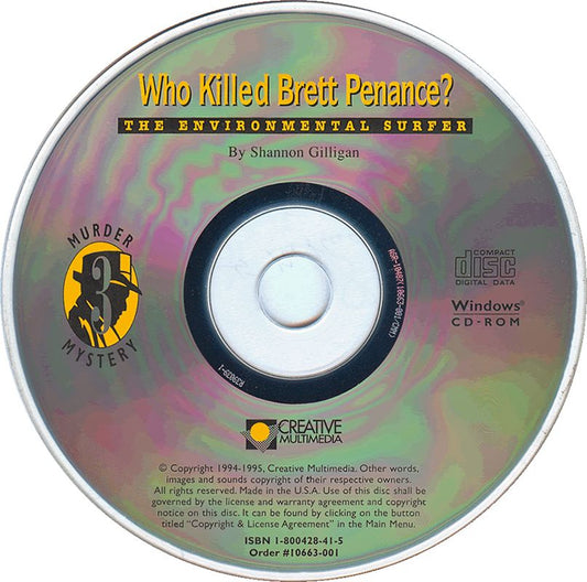 Who Killed Brett Penance?: The Environmental Surfer by Shannon Gilligan Microsoft WIndows PC CD-PC Gamez USA