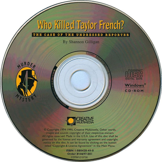 Who Killed Taylor French The Case of the Undressed Reporter Microsoft WIndows PC CD-PC Gamez USA