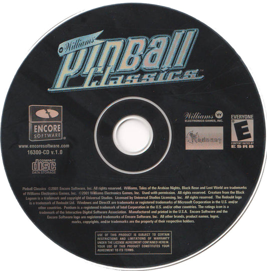 Williams Pinball Classics Microsoft Windows PC CD-PC Gamez USA