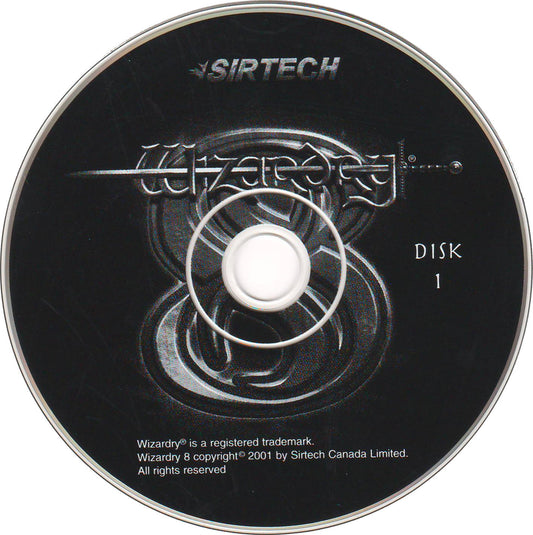 Wizardry 8 Disc 1-3 Microsoft WIndows PC CD-PC Gamez USA