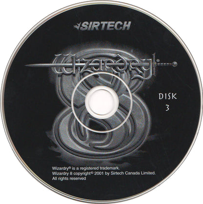 Wizardry 8 Disc 1-3 Microsoft WIndows PC CD-PC Gamez USA