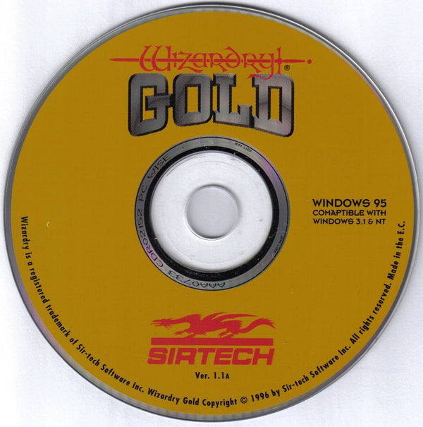Wizardry Gold Microsoft Windows PC CD-PC Gamez USA