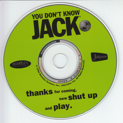YOU DON'T KNOW JACK, Volume 2 Microsoft WIndows PC CD-PC Gamez USA