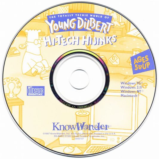 The Totally Techie World of Young Dilbert: Hi-Tech Hijinks Microsoft WIndows PC CD-PC Gamez USA