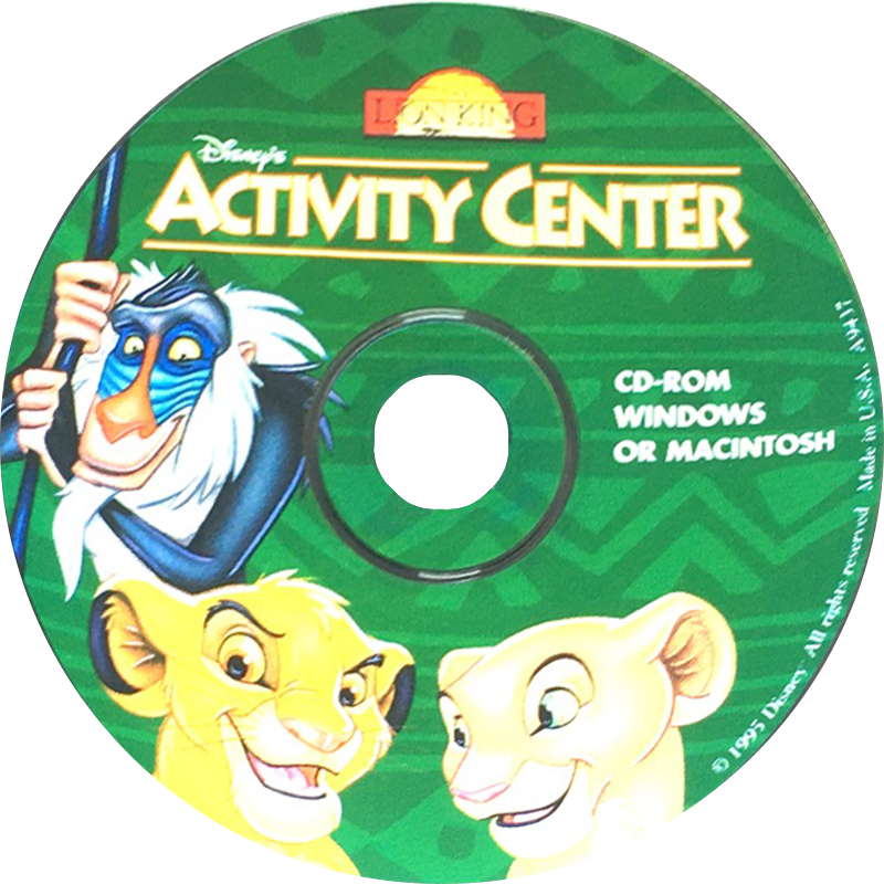 The Lion King Activity Centre Microsoft Windows PC CD-PC Gamez USA