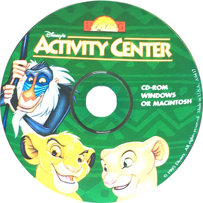 The Lion King Activity Centre Microsoft Windows PC CD-PC Gamez USA
