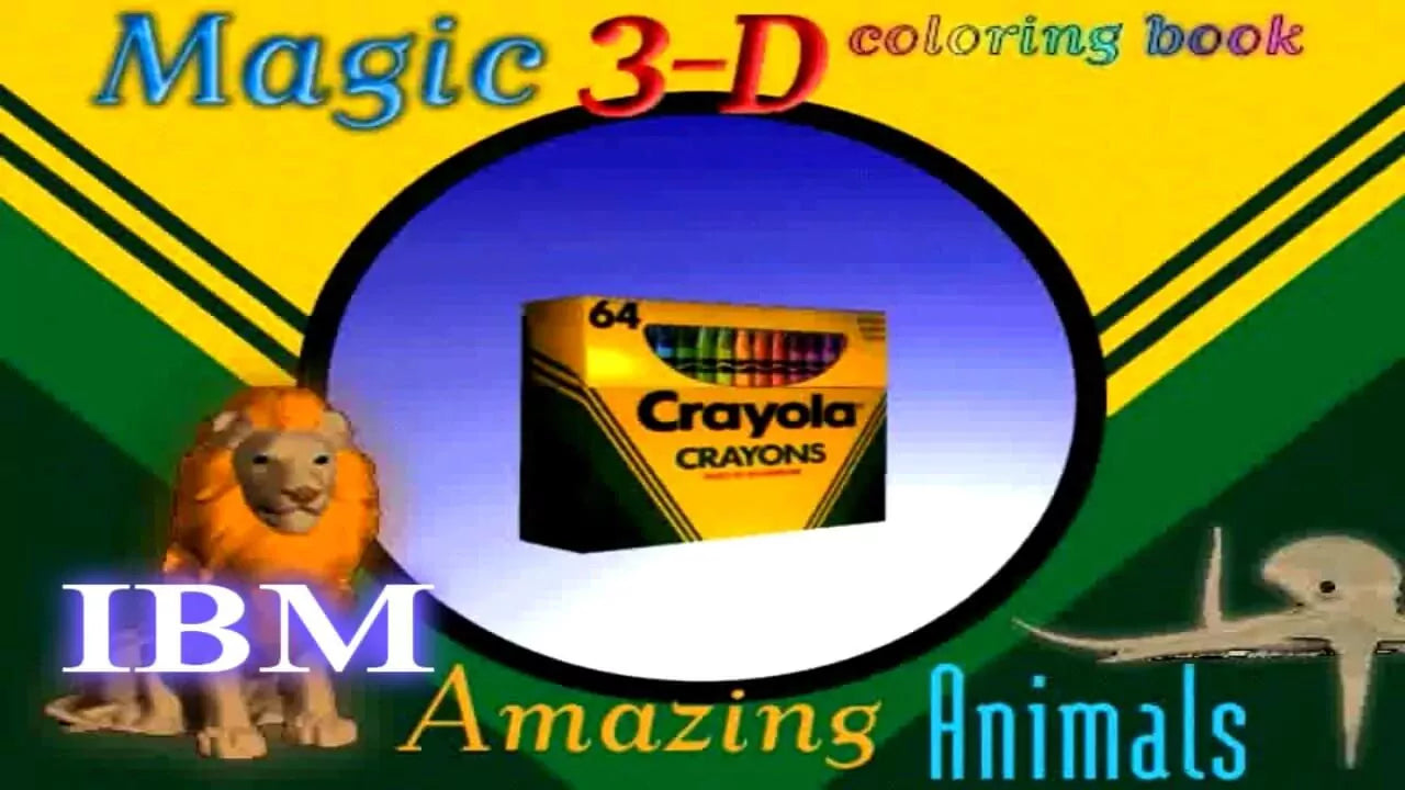 IBM Crayola Amazing Animals Microsoft Windows PC CD-PC Gamez USA