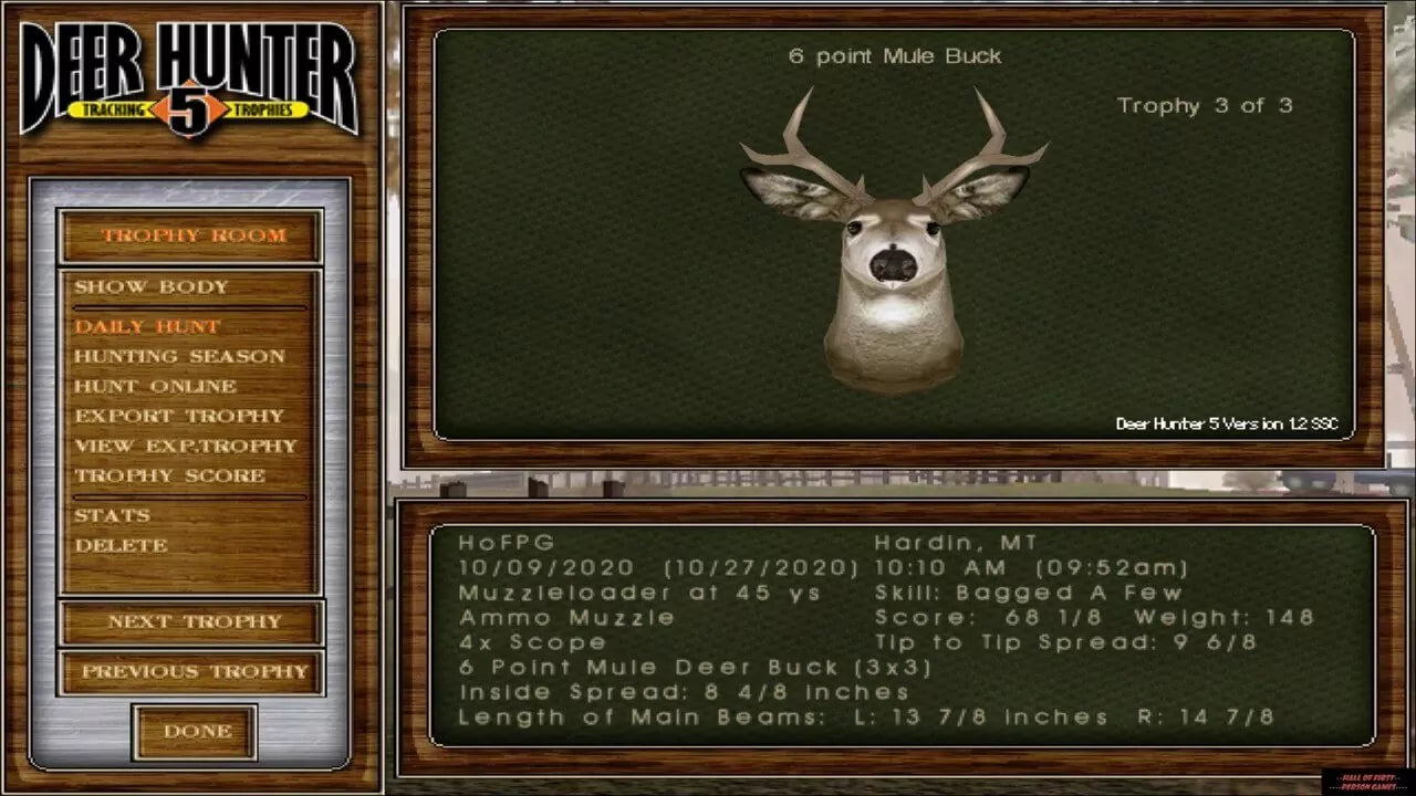 Deer Hunter 5 Tracking Trophies Microsoft Windows PC CD-PC Gamez USA