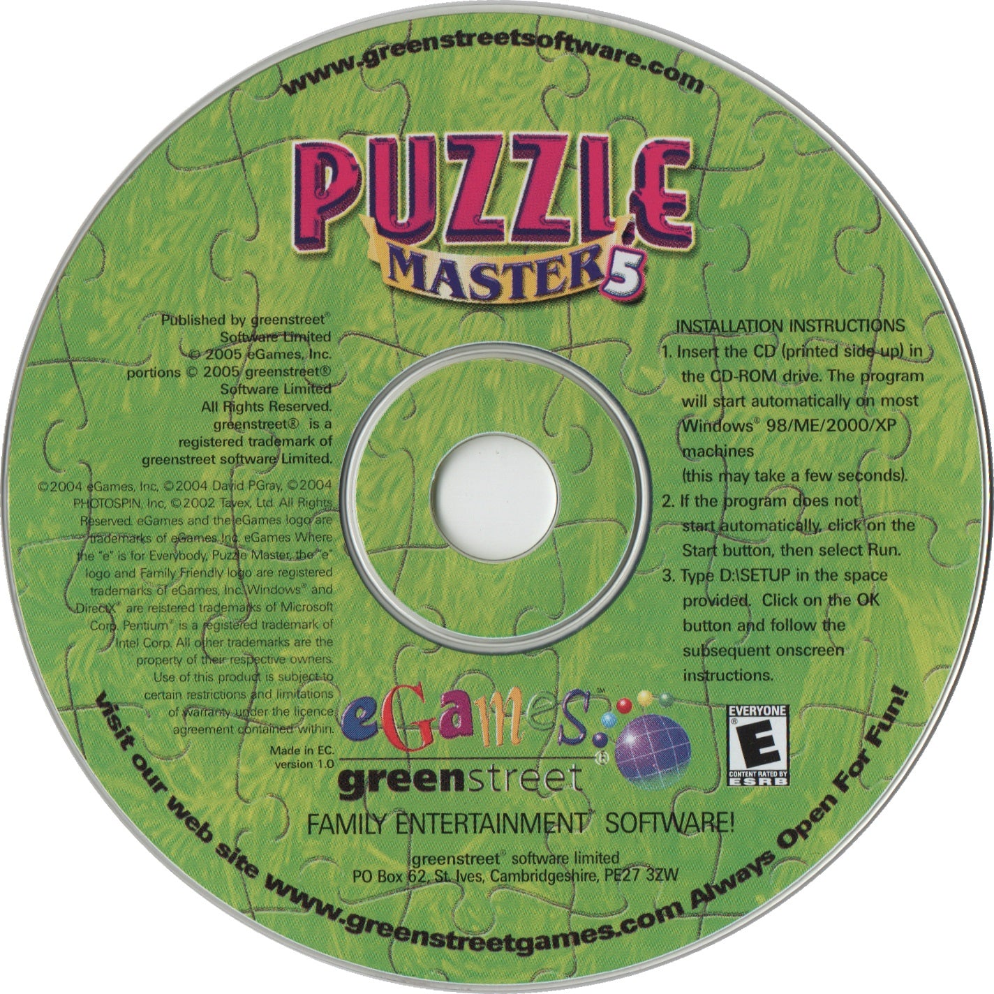Puzzle Master 5 Microsoft Windows PC CD-PC Gamez USA