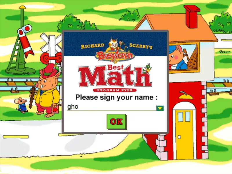 Richard Scarry's Busytown Best Math Program Ever Microsoft Windows PC CD-PC Gamez USA