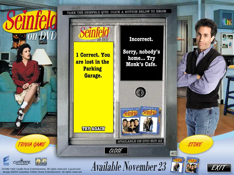 Seinfeld on DVD Microsoft Windows PC CD-PC Gamez USA